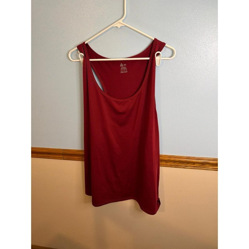 Reebok Performance Tank Top Muscle Shirt Base Layer - Burgundy Red Size 2X